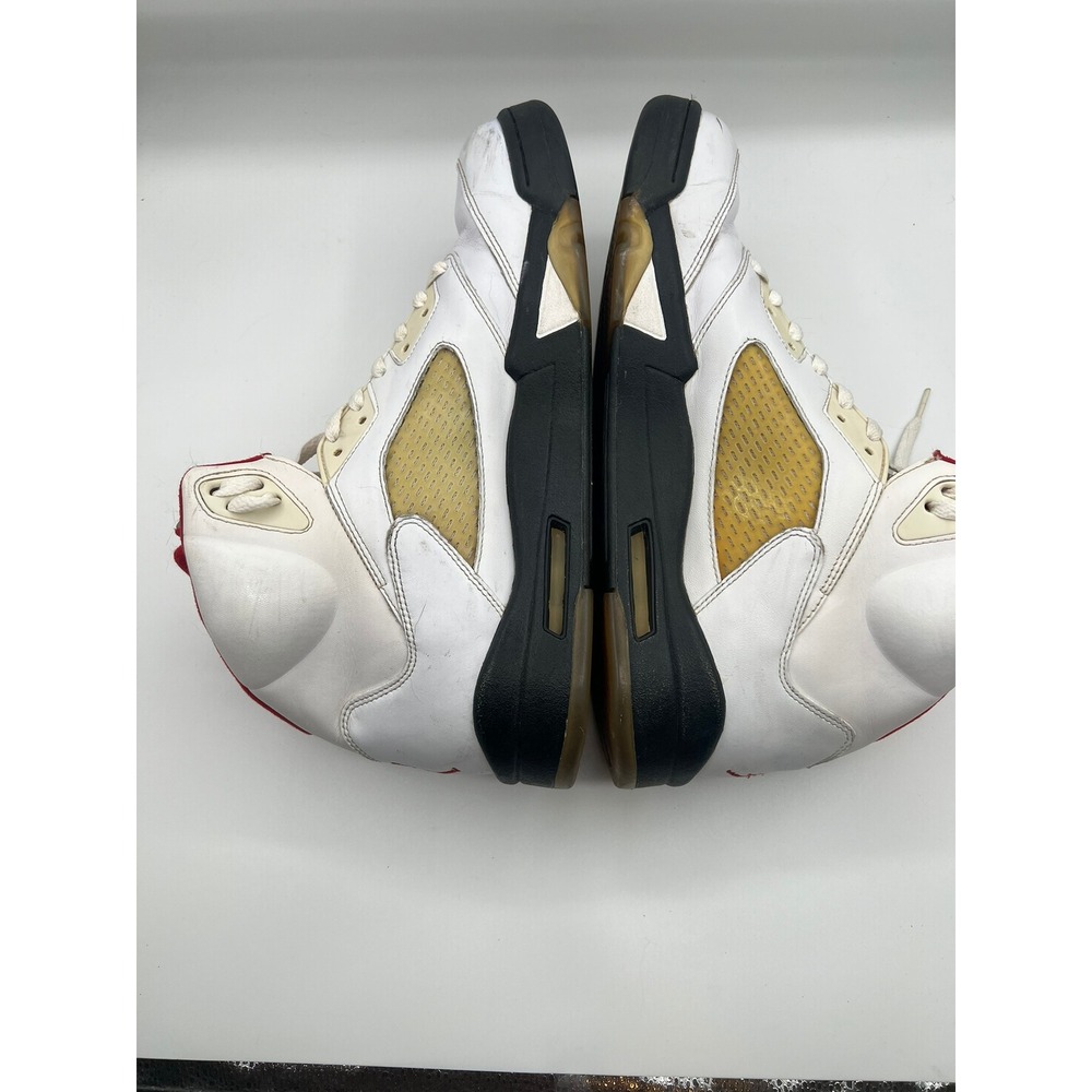Nike Air Jordan 5 Retro Fire Red 2013 Mens Size 13 White Black 136027-100